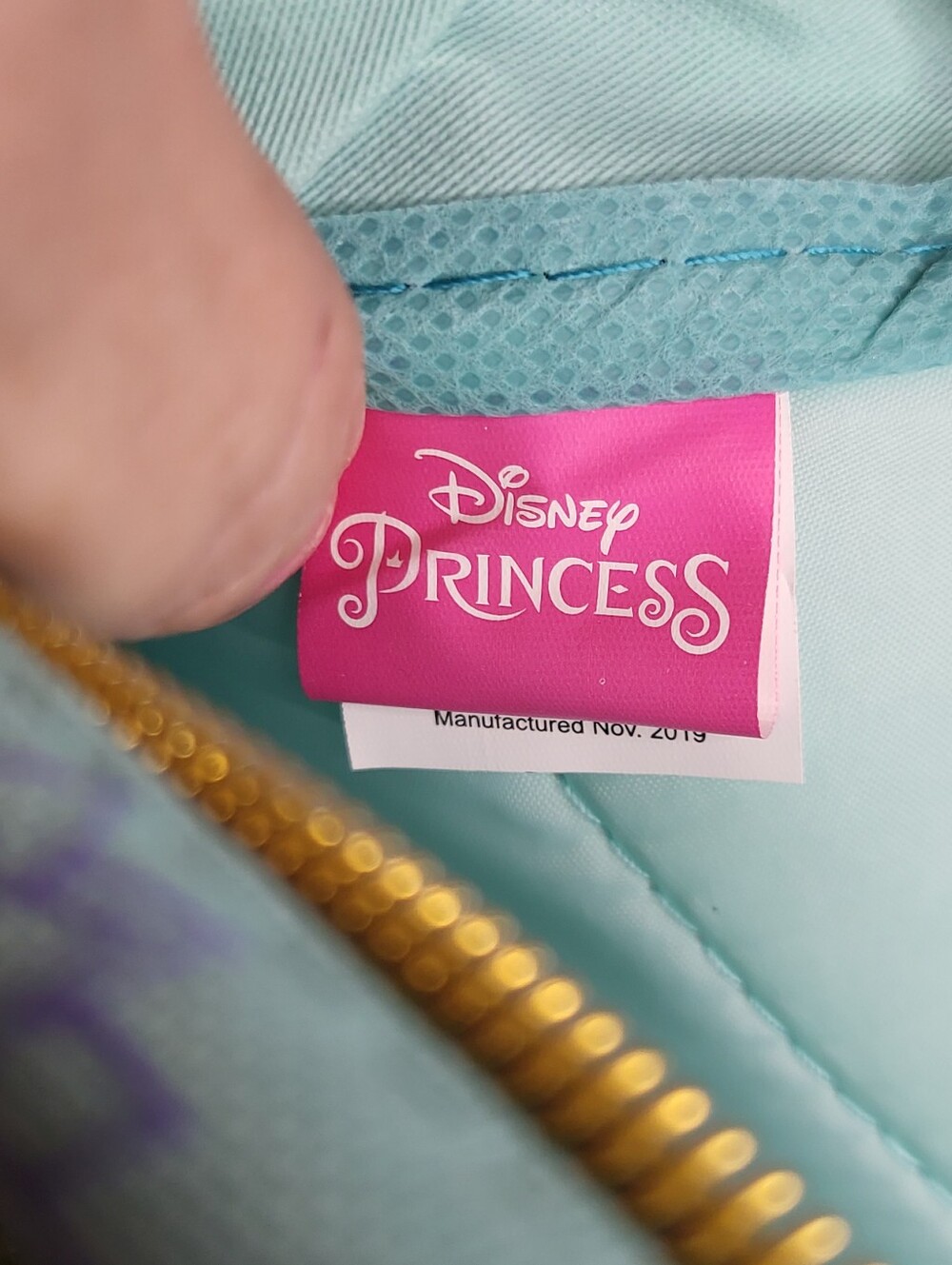Disney Princess Jasmine Backpack in Teal, Gold and Purple - Picture 6 of 14